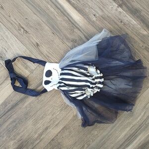 Baby Costume Jack Skeleton Striped Tutu Dress